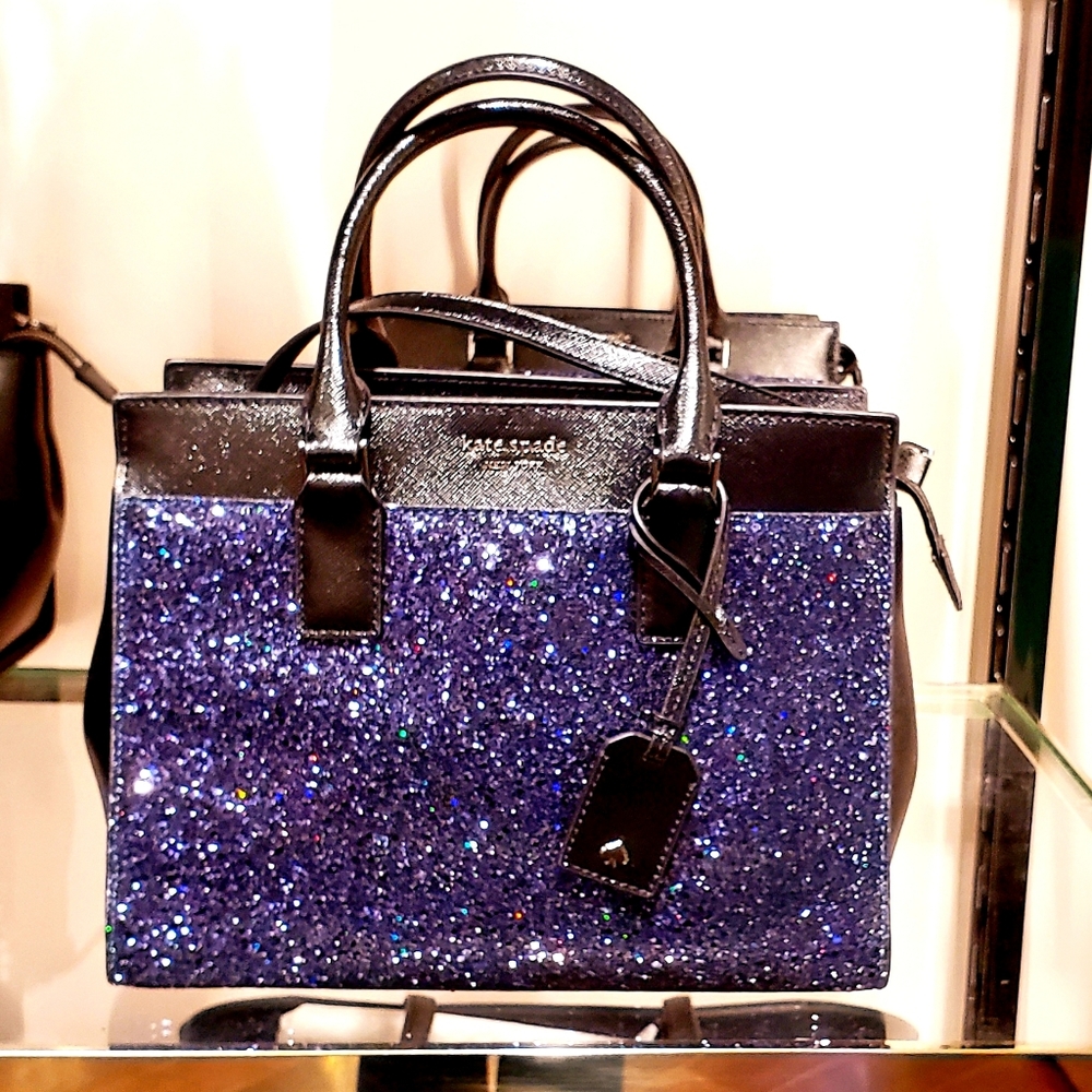 KATE SPADE MEDIUM CAMERON GLITTER SATCHEL
